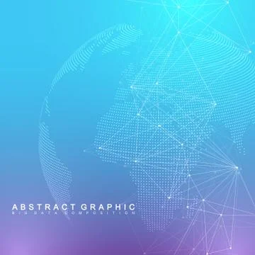 Global network connection. Network and big data visualization background. Global 스톡 일러스트