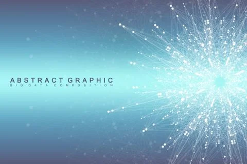 Global network connection. Network and big data visualization background Stock Illustration