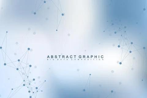 Global network connection. Network and big data visualization background Stock Illustration