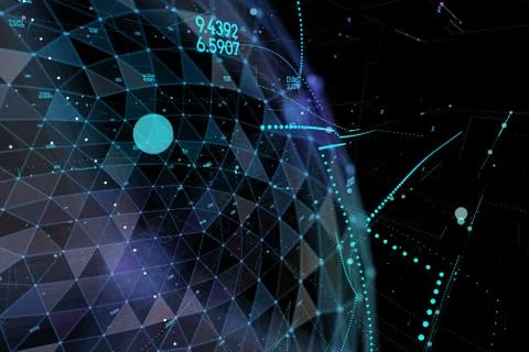 Global network connection. Point and line composition concept of global business Illustrazione stock