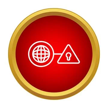 Global network connection security risk warning symbol Stock Illustration