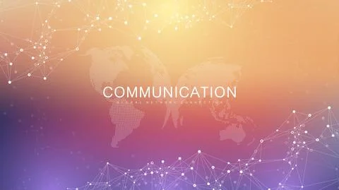 Global network connection. Social network communication in the global business Stock Illustration