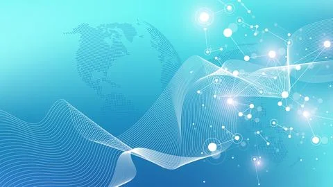 Global network connection. Social network communication in the global business Stock Illustration