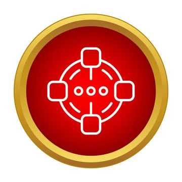 Global network connection target with communication system icon イラスト素材