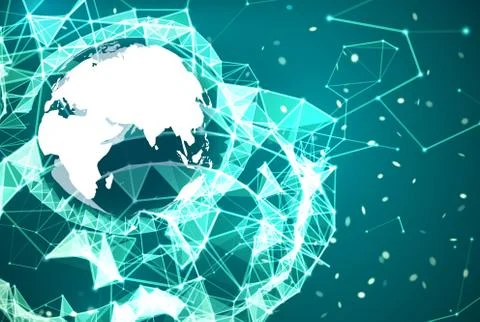 Global network connection technology background. Stock Illustration