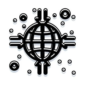 Global network connection transferring data around world イラスト素材
