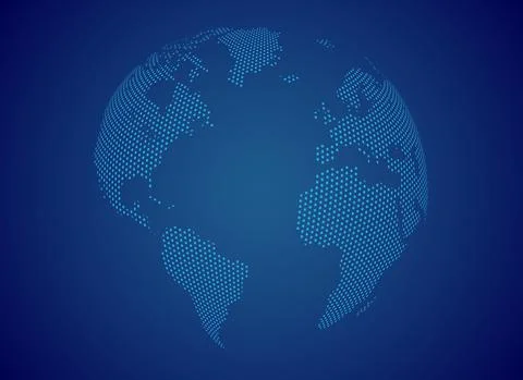 Global network connection vector illustration. World map points banner. Map of Stock Illustration