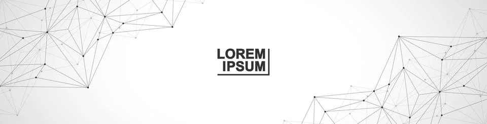 Global network connection website header or banner design. Abstract background Stock Illustration