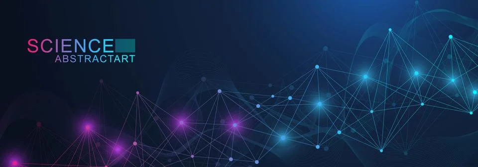 Global network connection website header or banner design. Abstract background Stock Illustration