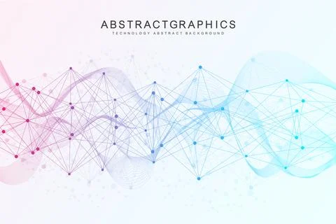 Global network connection website header or banner design. Abstract background Illustrazione stock