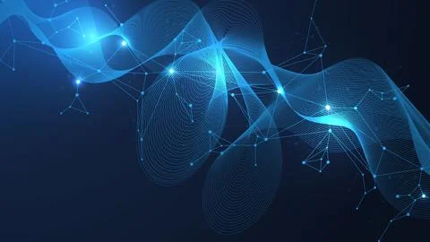 Global network connection website header or banner design. Abstract background Stock Illustration