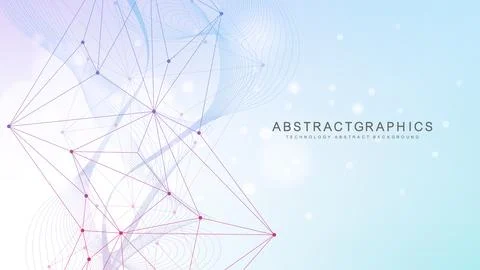 Global network connection website header or banner design. Abstract background Stock Illustration