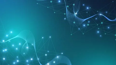 Global network connection website header or banner design. Abstract background Stock Illustration