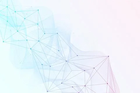 Global network connection website header or banner design. Abstract background Stock Illustration