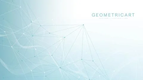 Global network connection website header or banner design. Abstract background Stock Illustration