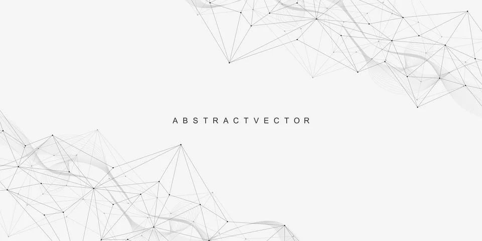 Global network connection website header or banner design. Abstract background Stock Illustration
