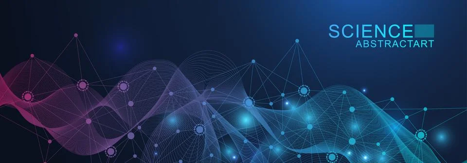 Global network connection website header or banner design. Abstract background Stock Illustration