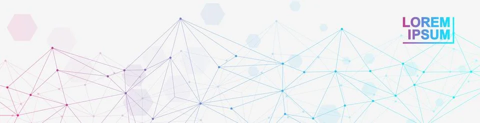 Global network connection website header or banner design. Abstract background Stock Illustration