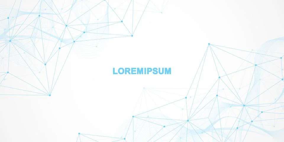 Global network connection website header or banner design. Abstract background Stock Illustration