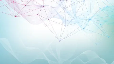 Global network connection website header or banner design. Abstract background Stock Illustration