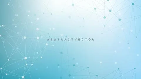 Global network connection website header or banner design. Abstract background Stock Illustration