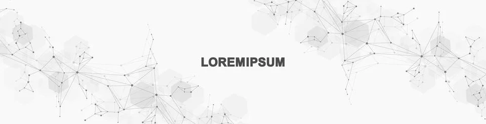 Global network connection website header or banner design. Abstract background Stock Illustration