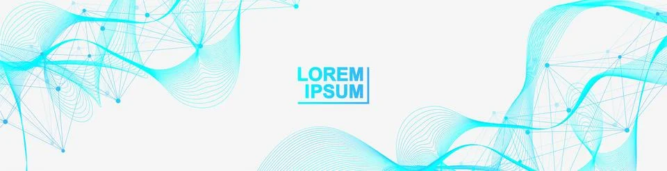 Global network connection website header or banner design. Abstract background Stock Illustration