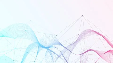 Global network connection website header or banner design. Abstract background Stock Illustration