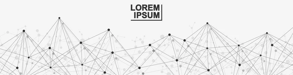 Global network connection website header or banner design. Abstract background Stock Illustration