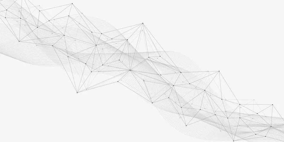 Global network connection website header or banner design. Abstract background Stock Illustration