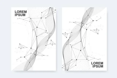 Global network connection website header or brochure design. Abstract background Stock Illustration