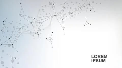 Global network connection website header or banner design. Abstract background Stock Illustration