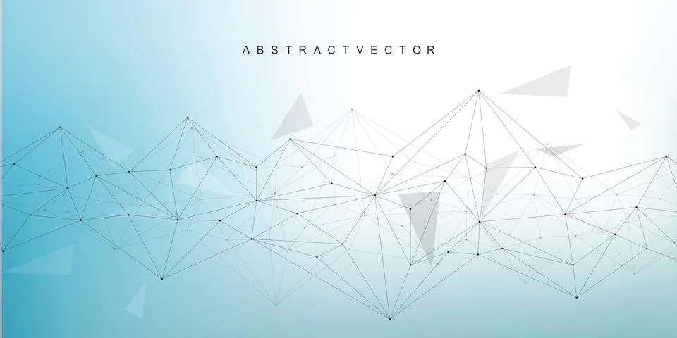 Global network connection website header or banner design. Abstract background Stock Illustration