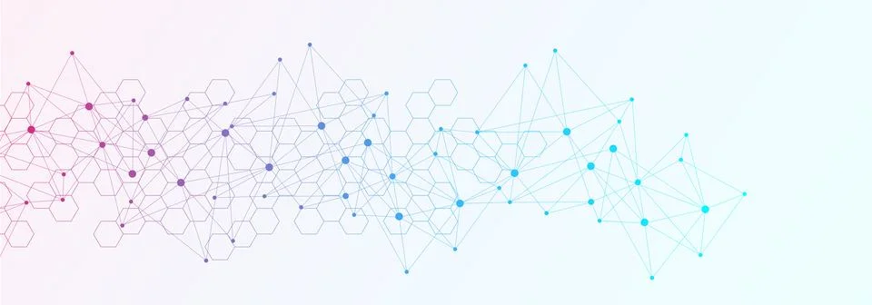 Global network connection website header or banner design. Abstract background Stock Illustration