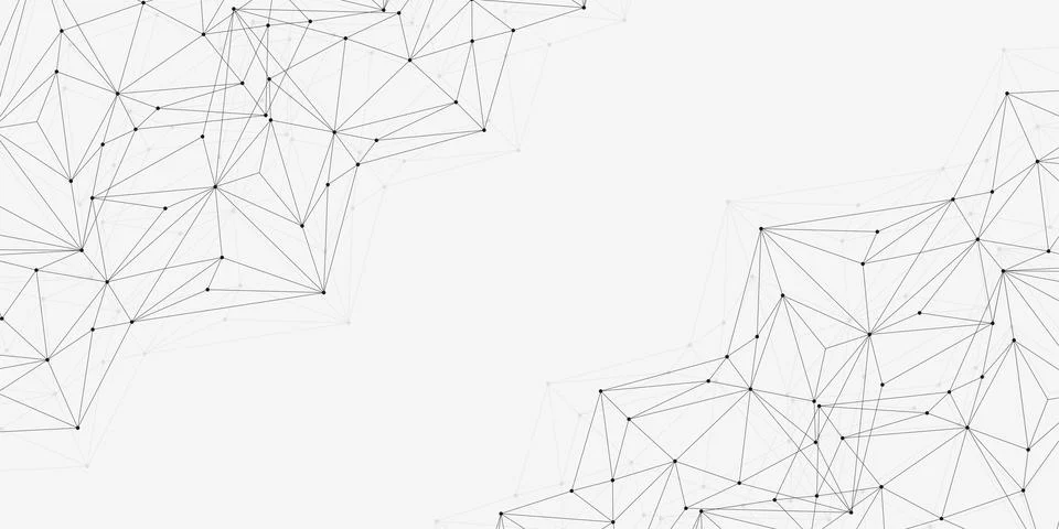 Global network connection website header or banner design. Abstract background Stock Illustration