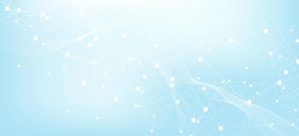 Global network connection website header or banner design. Abstract background Stock Illustration