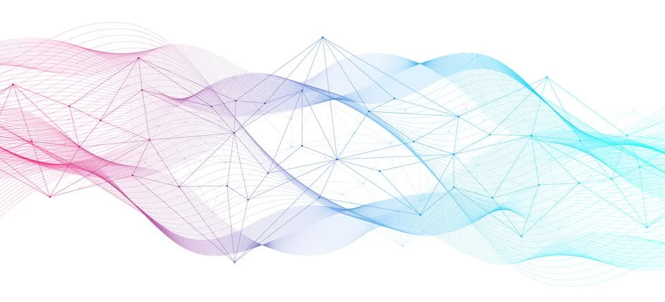 Global network connection website header or banner design. Abstract background Illustrazione stock