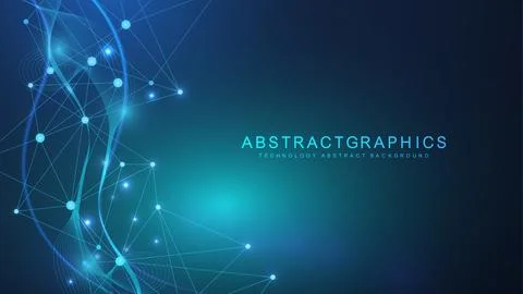 Global network connection website header or banner design. Abstract background Stock Illustration
