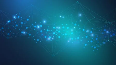 Global network connection website header or banner design. Abstract background Stock Illustration