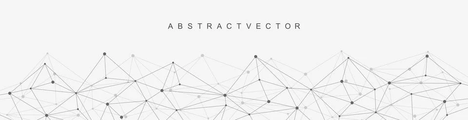 Global network connection website header or banner design. Abstract background Stock Illustration