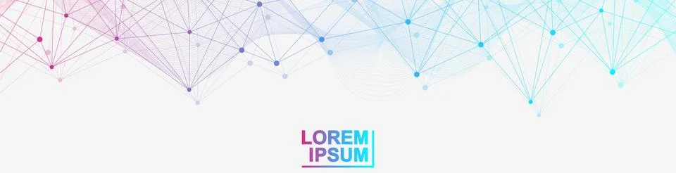 Global network connection website header or banner design. Abstract background Stock Illustration