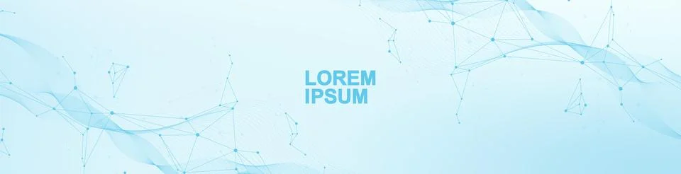 Global network connection website header or banner design. Abstract background Stock Illustration