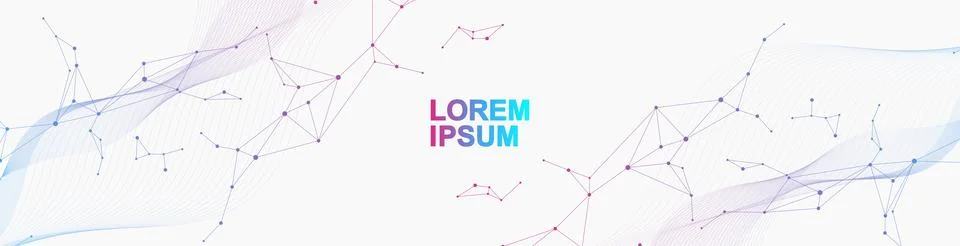 Global network connection website header or banner design. Abstract background Stock Illustration