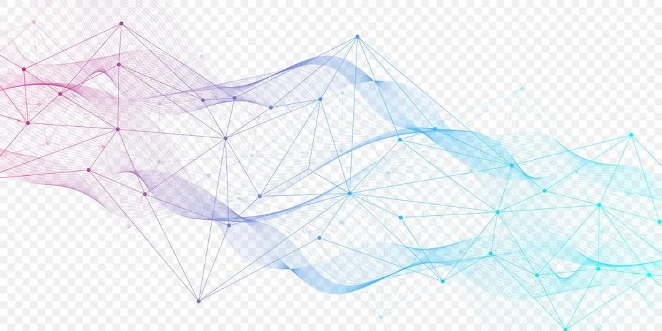 Global network connection website header or banner design. Abstract background Stockillustratie