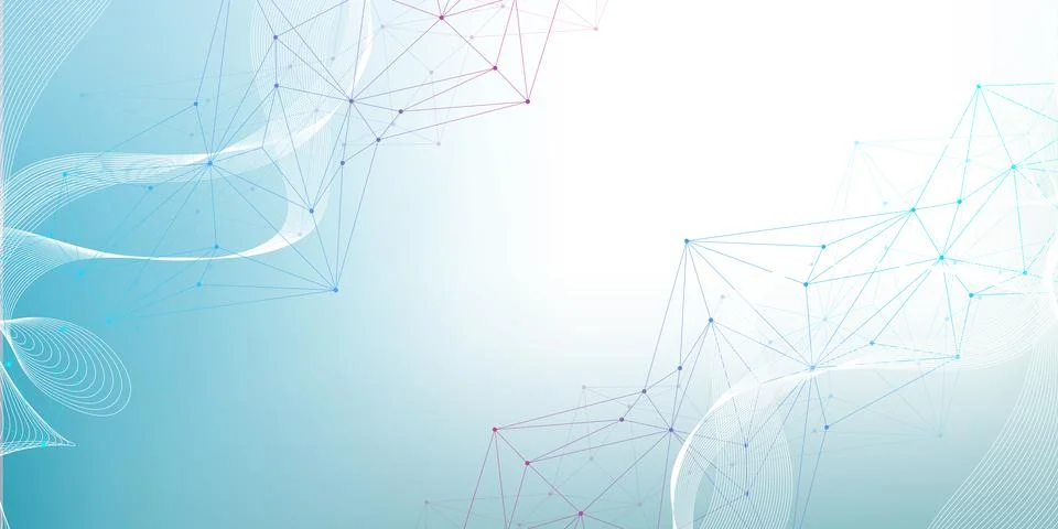 Global network connection website header or banner design. Abstract background Stock Illustration