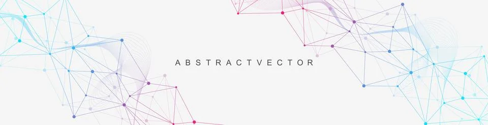 Global network connection website header or banner design. Abstract background イラスト素材
