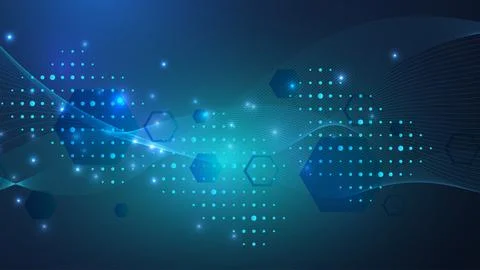 Global network connection website header or banner design. Abstract background Stock Illustration