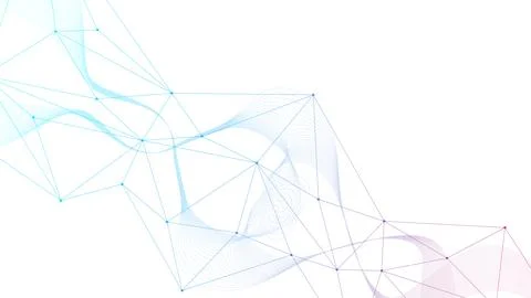 Global network connection website header or banner design. Abstract background Stock Illustration