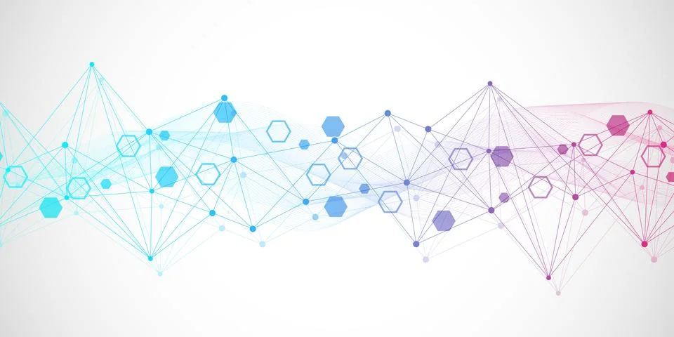 Global network connection website header or banner design. Abstract background Stock Illustration