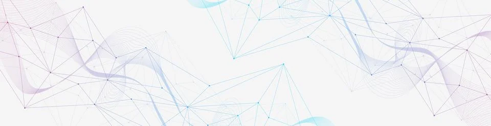 Global network connection website header or banner design. Abstract background Stock Illustration